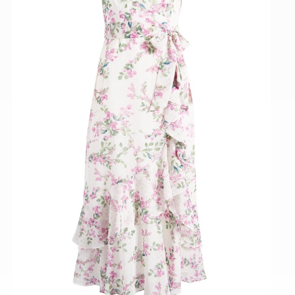 Eliza J NWT Floral Wrap Front Dress - Picture 5 of 15